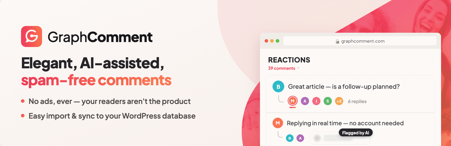 GraphComment banner, English